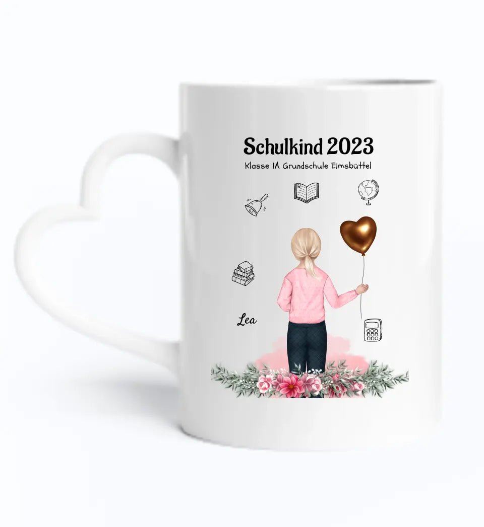 Mädchen Schulanfänger Tasse Geschenk personalisiert - Cantty