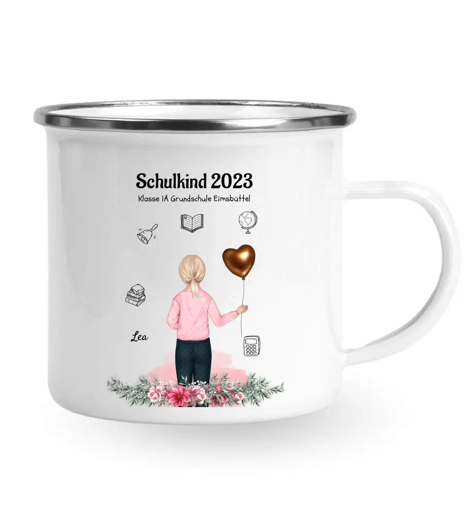 Mädchen Schulanfänger Tasse Geschenk personalisiert - Cantty