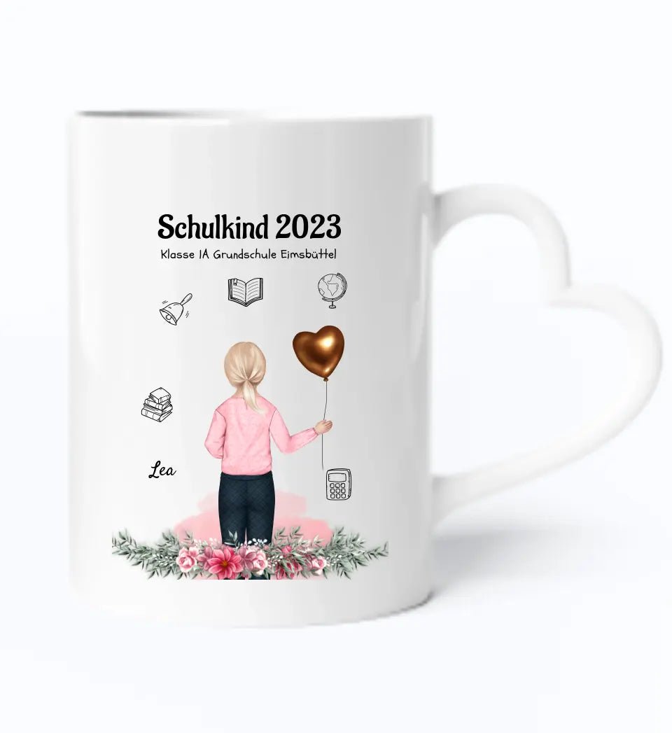 Mädchen Schulanfänger Tasse Geschenk personalisiert - Cantty