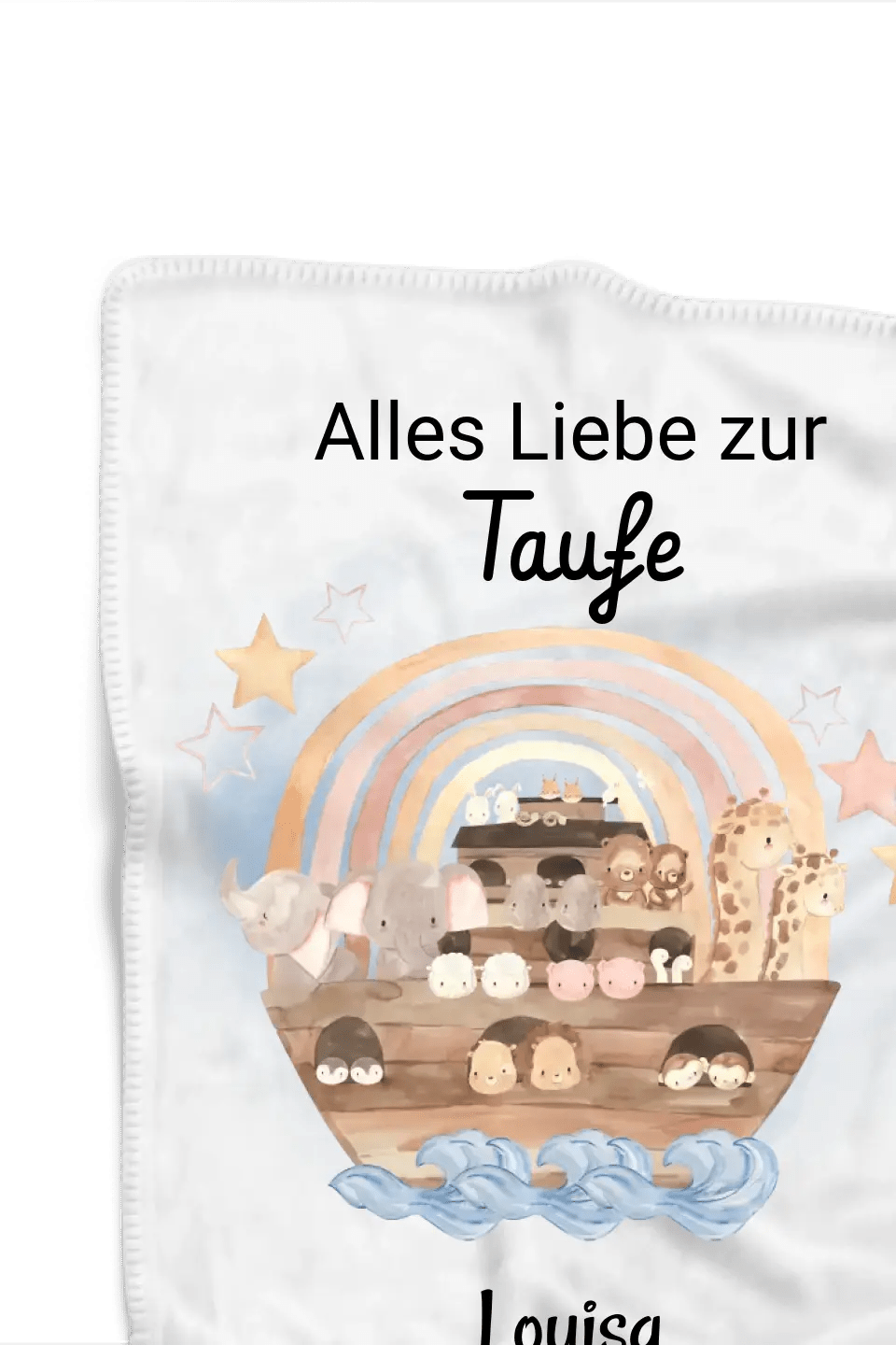 Mädchen Taufe Decke Arche Noah Geschenk personalisiert - Cantty