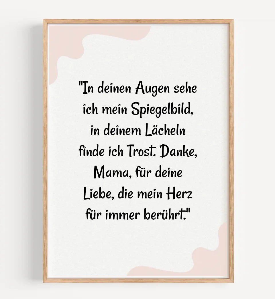 Mama Danke Spruch Poster personalisiert - Cantty