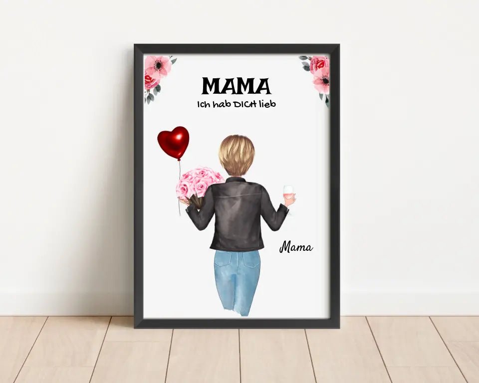 Mama Poster Geschenk personalisiert mit Spruch - Cantty