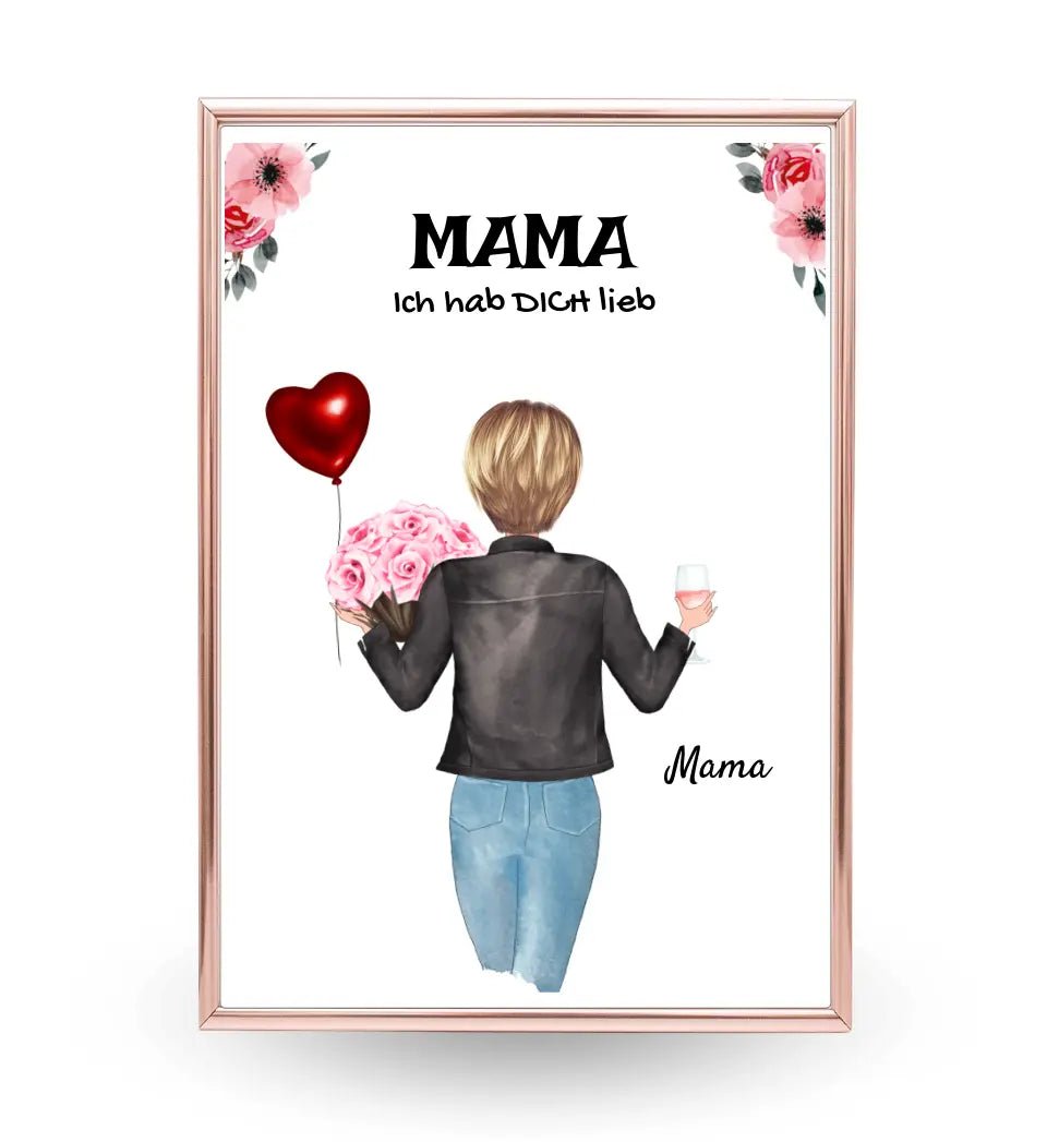 Mama Poster Geschenk personalisiert mit Spruch - Cantty