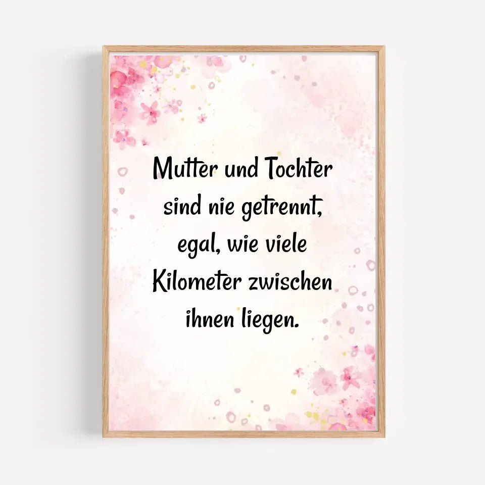 Mama und Tochter Spruch Poster Geschenk selber gestalten - Cantty