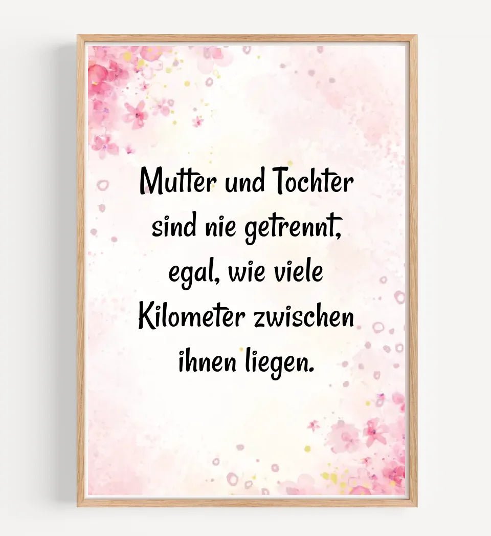 Mama und Tochter Spruch Poster Geschenk selber gestalten - Cantty