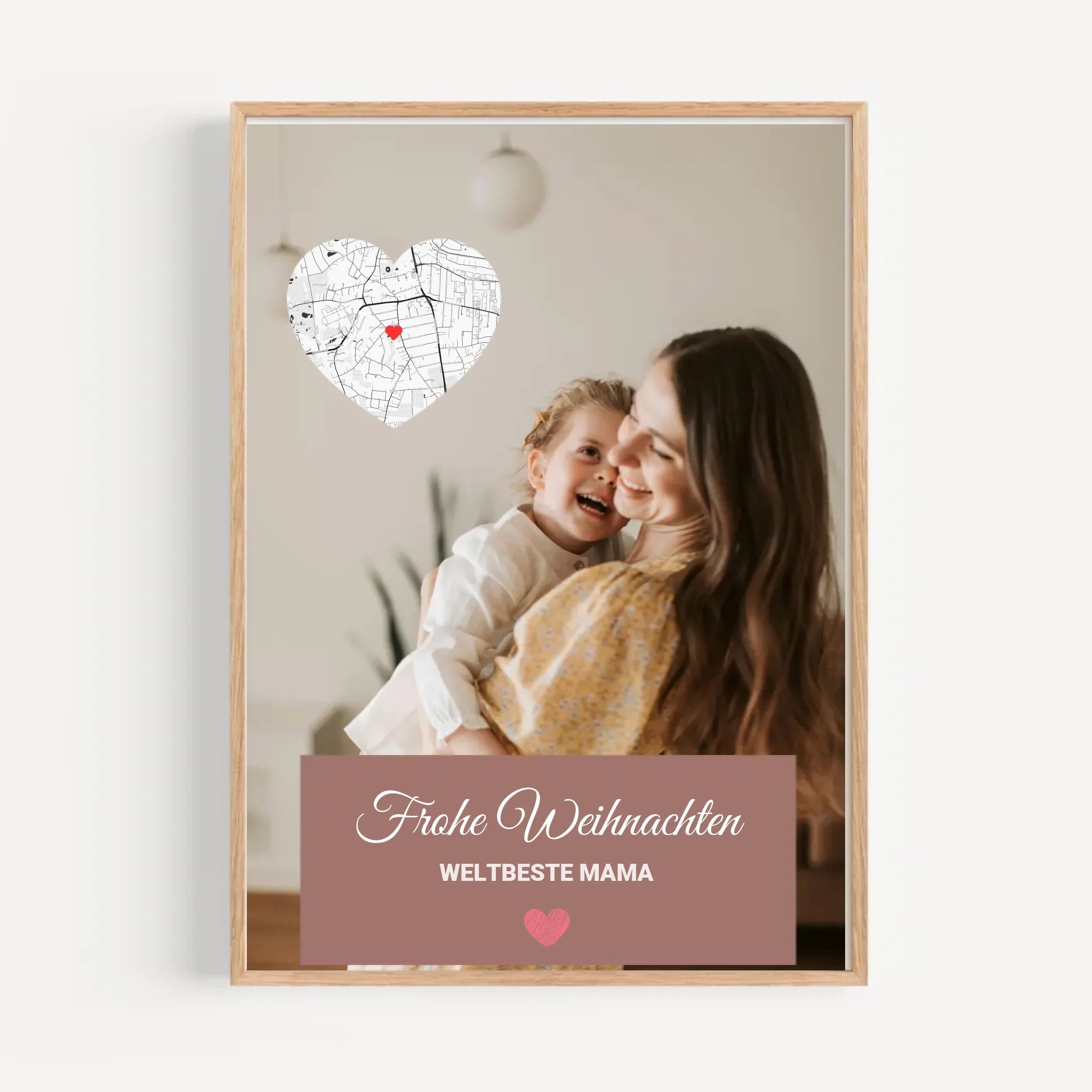 Mama Weihnachtsgeschenk Foto mit Bilderrahmen personalisierbar - Cantty