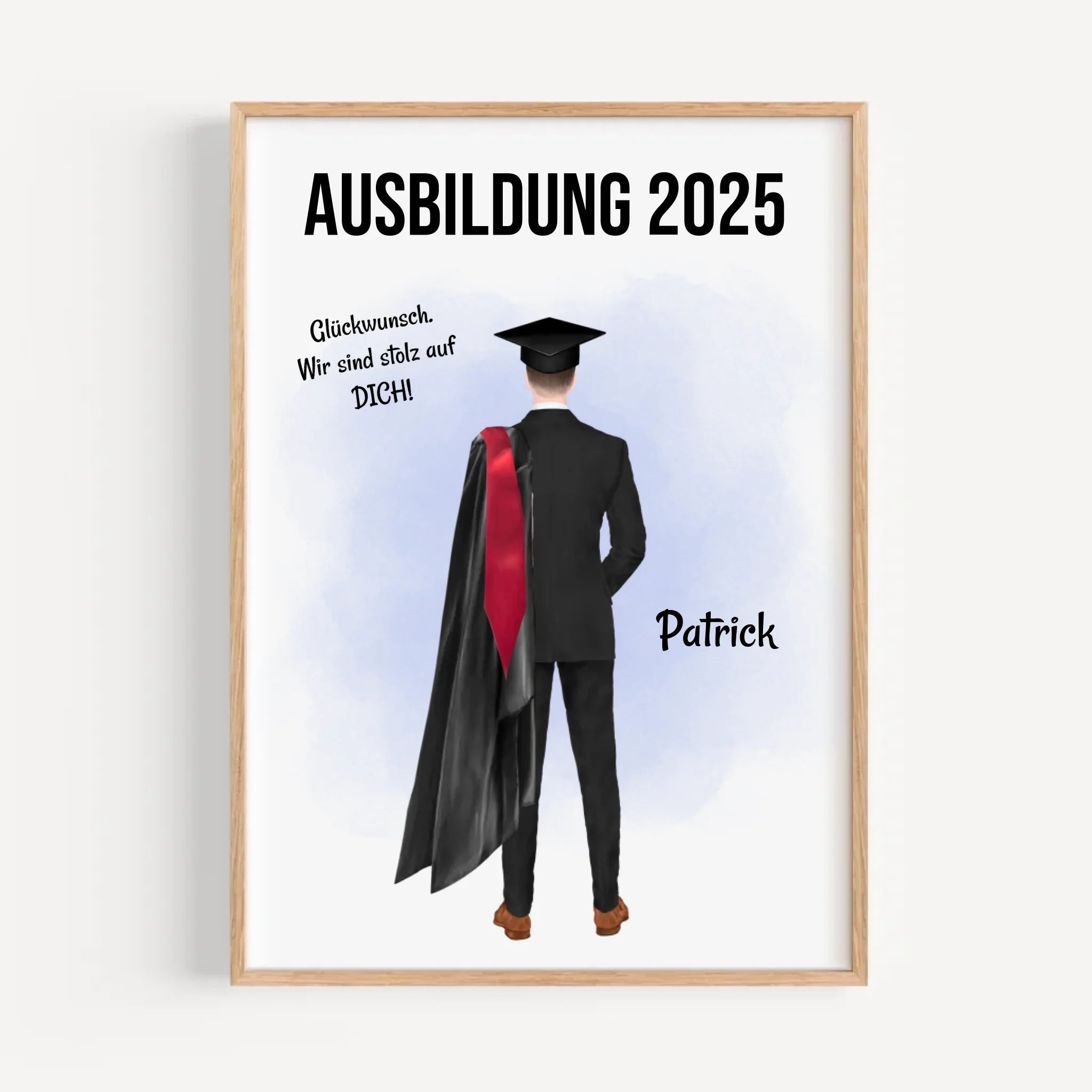 Mann Ausbildung bestanden Abschluss Bild Geschenk - Cantty