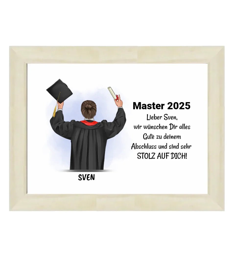 Mann Masterstudium Abschlussgeschenk Poster - Cantty