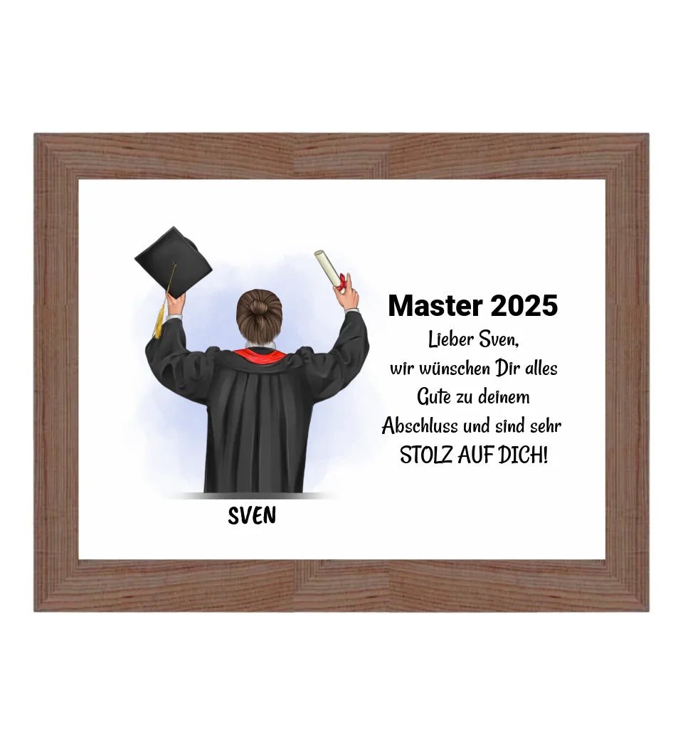 Mann Masterstudium Abschlussgeschenk Poster - Cantty