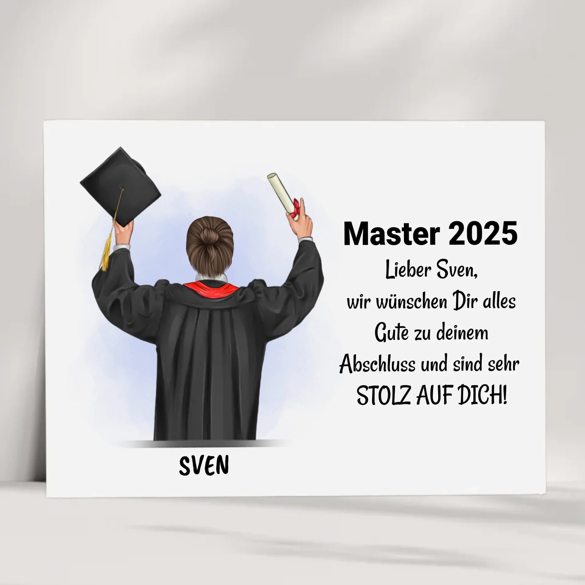 Mann Masterstudium Abschlussgeschenk Poster - Cantty