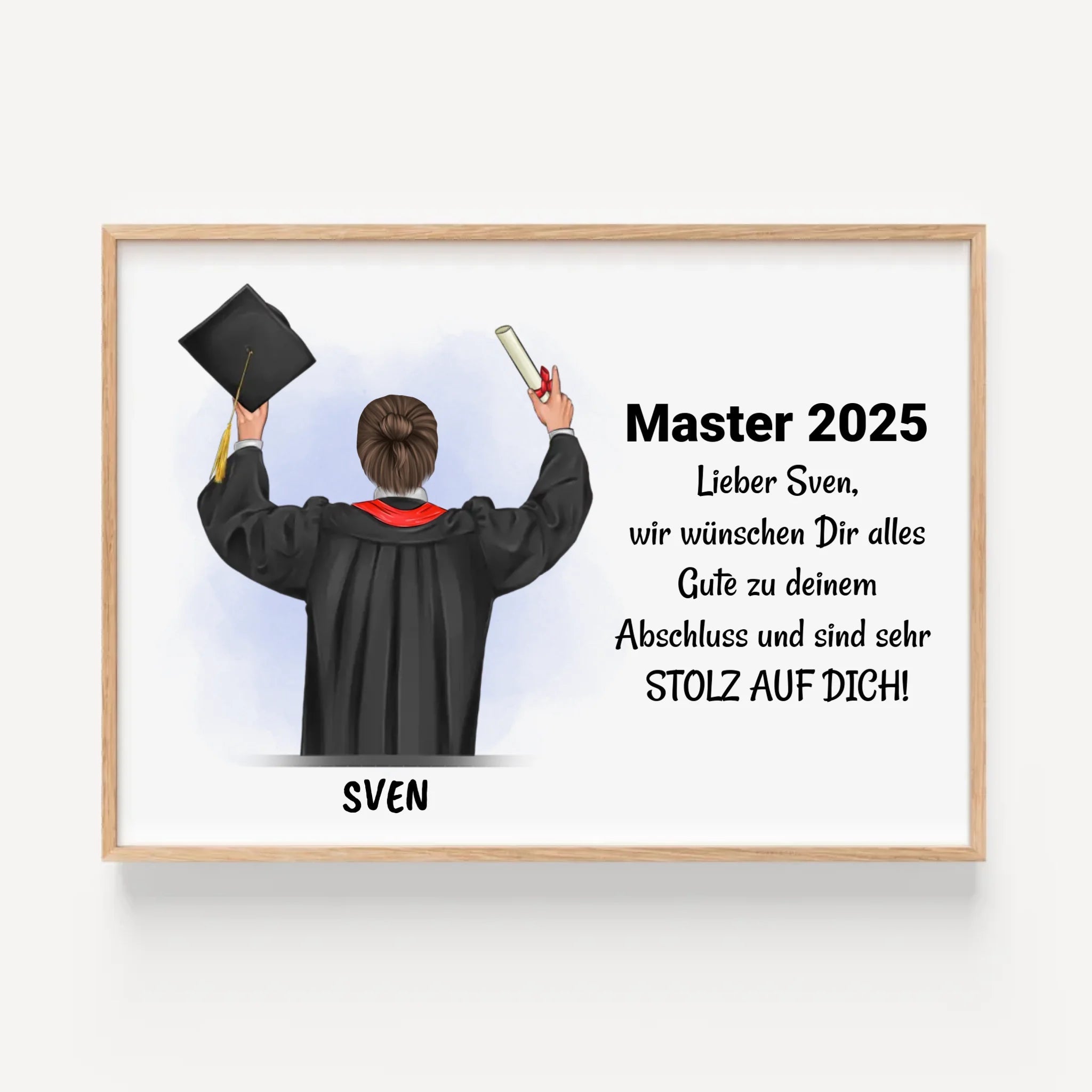 Mann Masterstudium Abschlussgeschenk Poster - Cantty