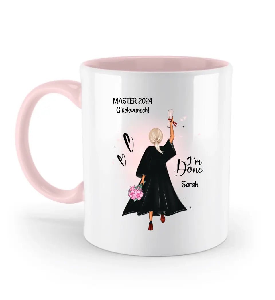 Masterstudium Abschluss Tasse Geschenk für Frau - Cantty