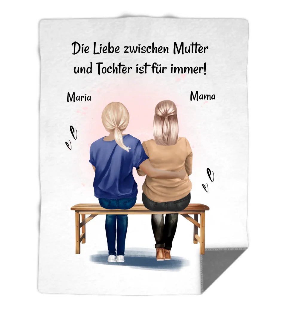 Mutter Decke Geschenk von Tochter personalisiert - Cantty