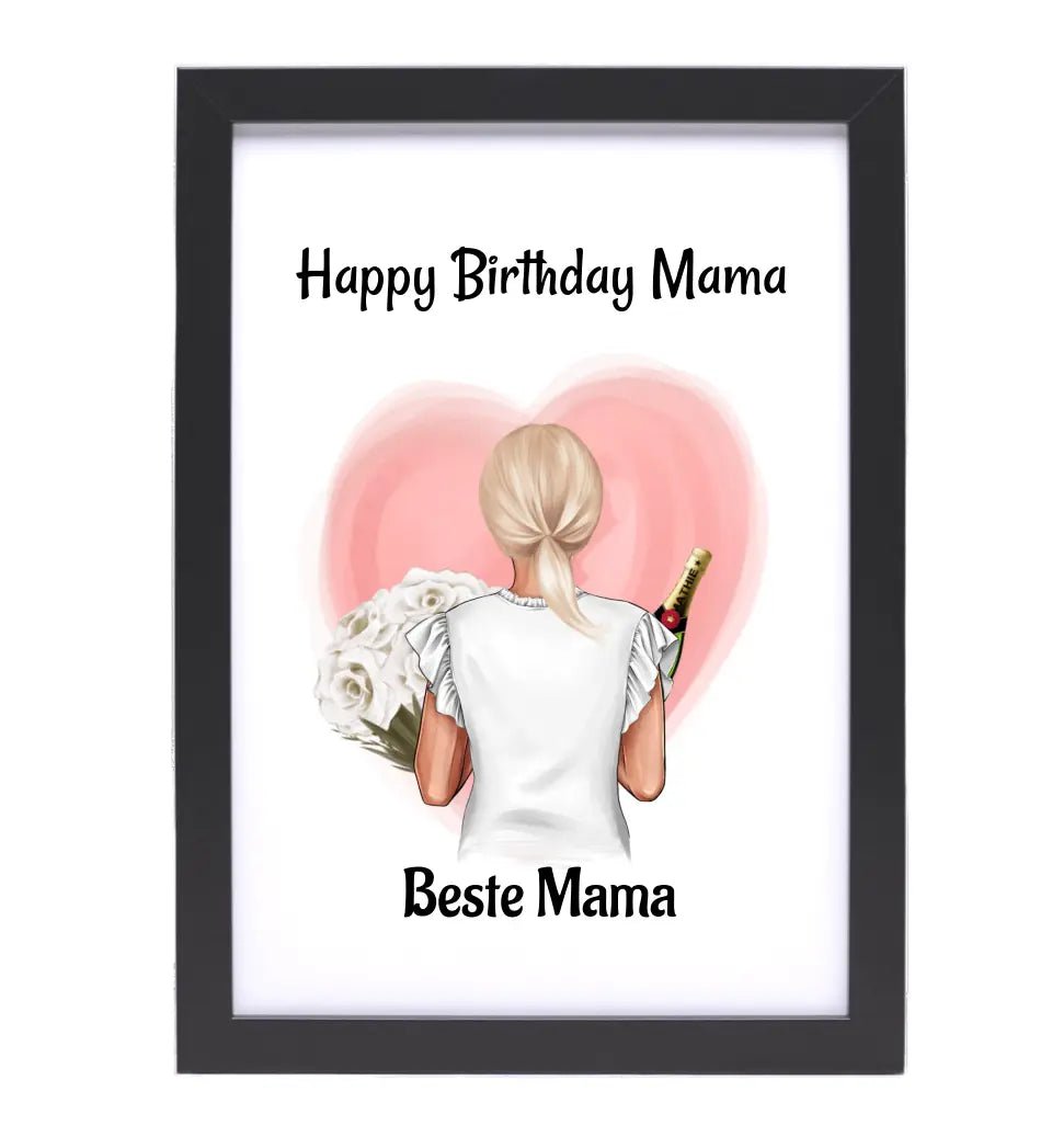 Mutter Geburtstag Bild & Poster personalisiert, Mama Geburtstagsgeschenk gestalten - Cantty