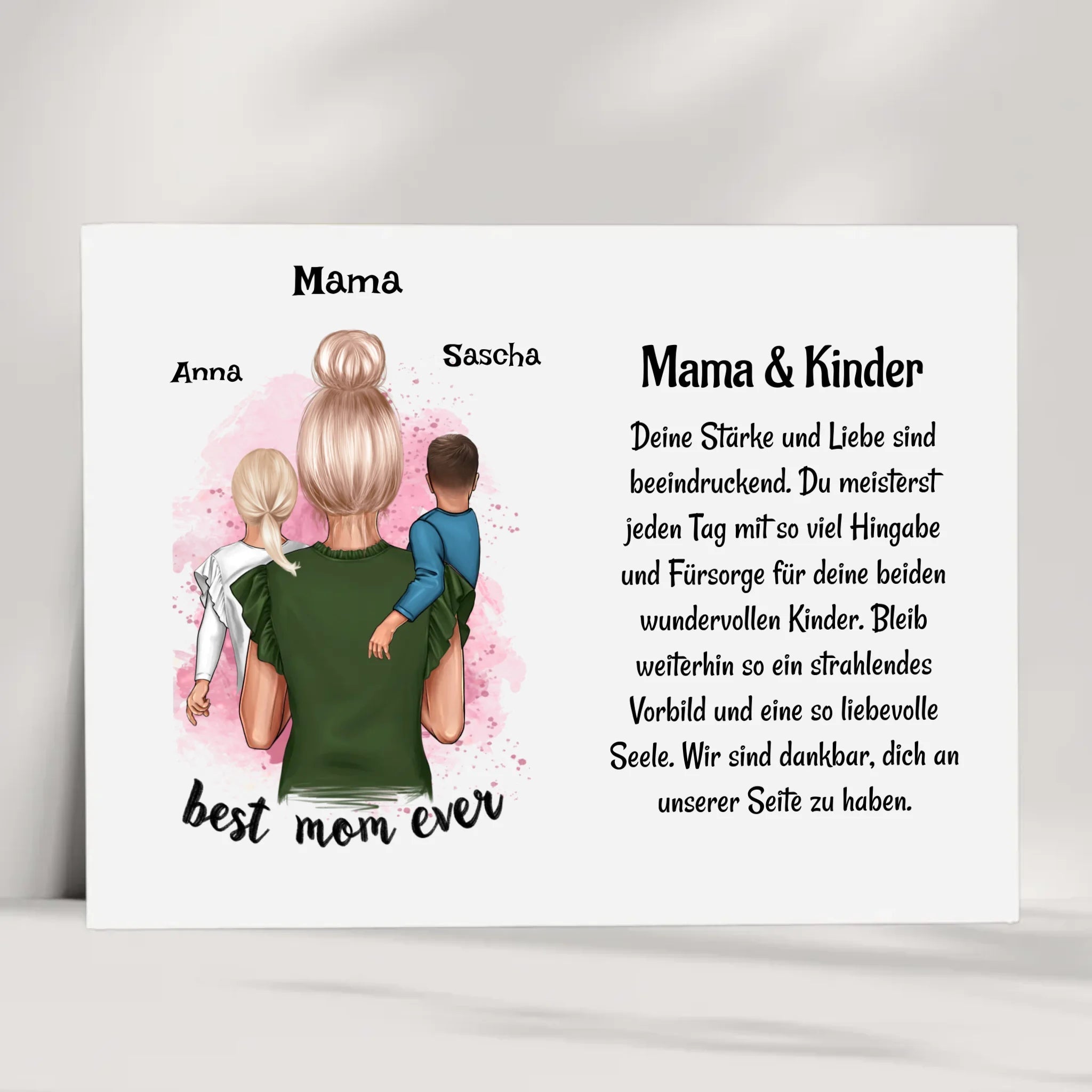 Mutter Kinder Poster Bild Karte Geschenk personalisiert - Cantty