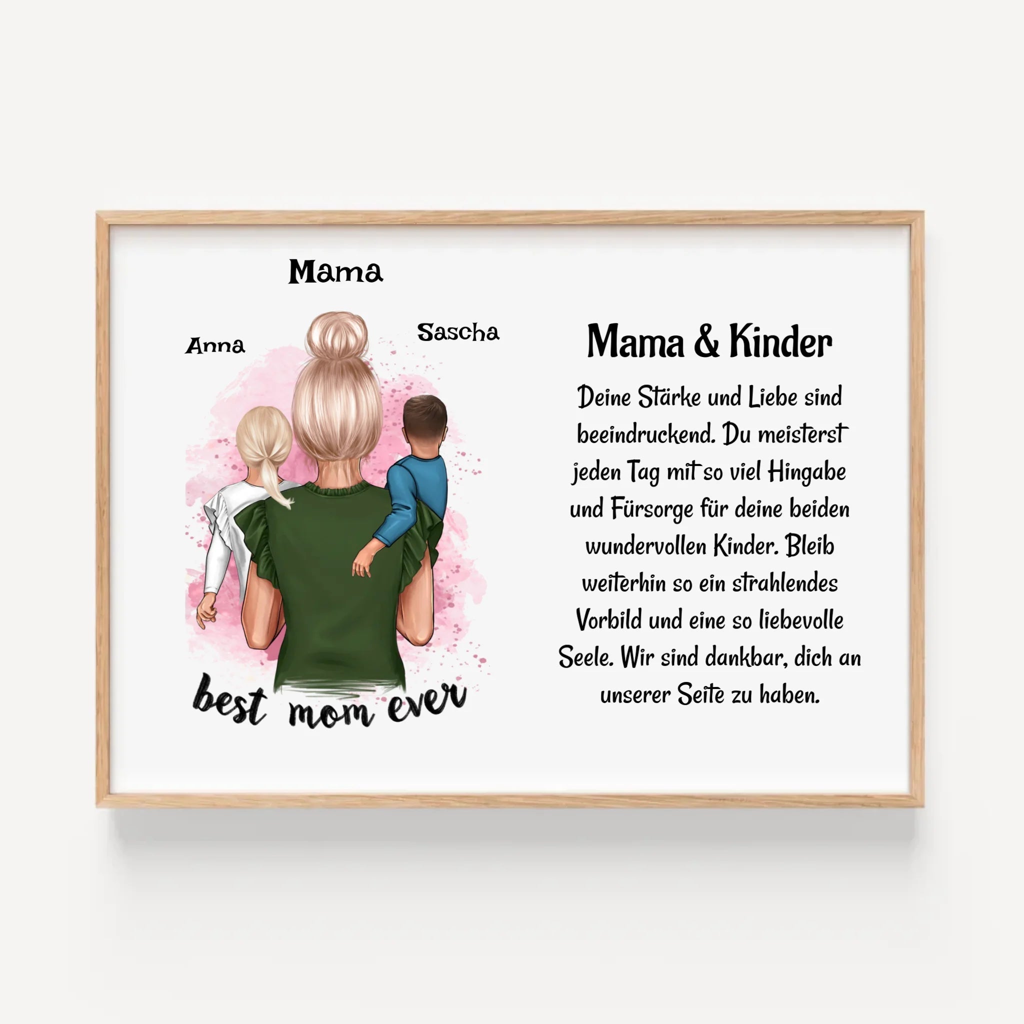 Mutter Kinder Poster Bild Karte Geschenk personalisiert - Cantty