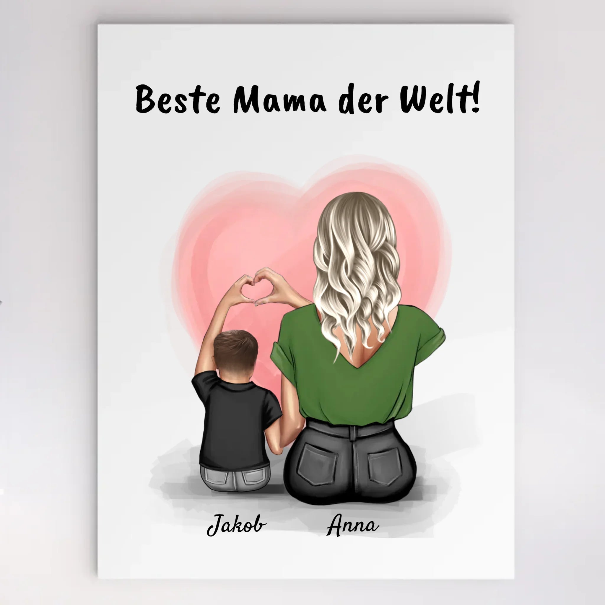 Mutter kleiner Sohn Acrylglas Bild Geschenk personalisiert - Cantty