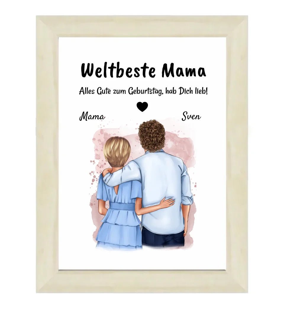 Mutter Sohn Geschenk Poster personalisiert - Cantty