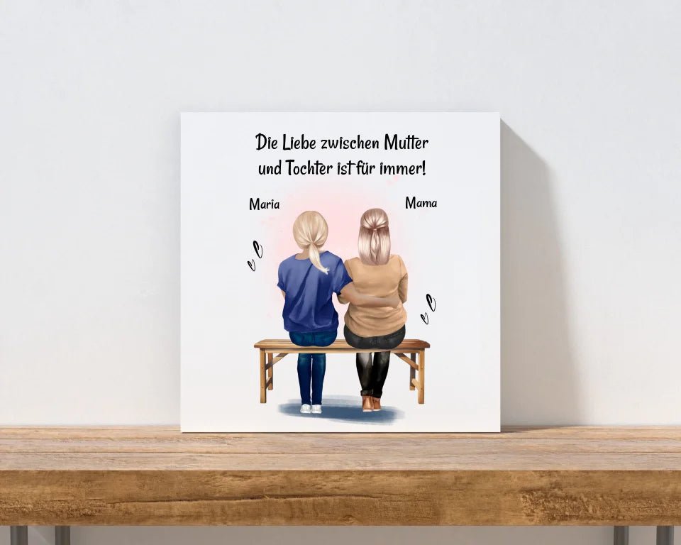 Mutter Tochter Geschenk Leinwand zum Geburtstag, Muttertag oder Weihnachten - Cantty