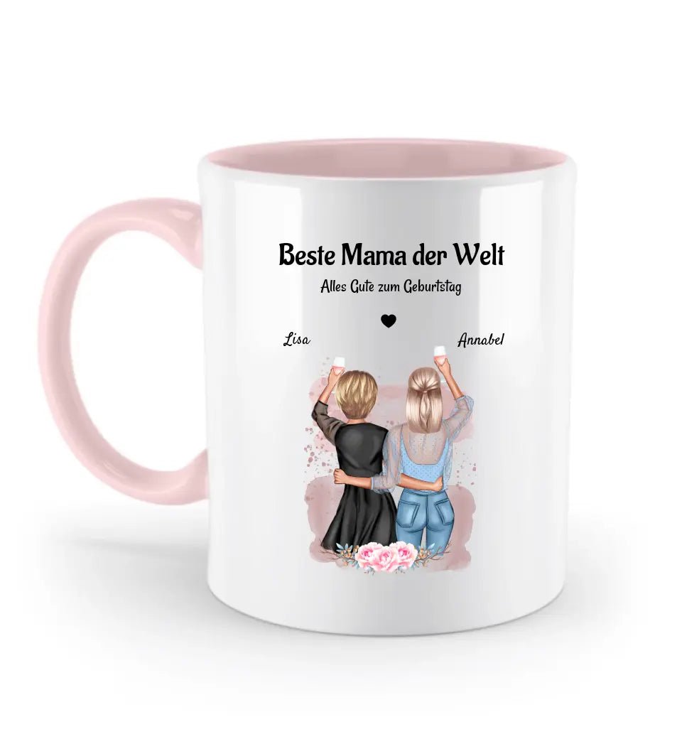 Mutter Tochter Geschenk Tasse personalisiert - Cantty