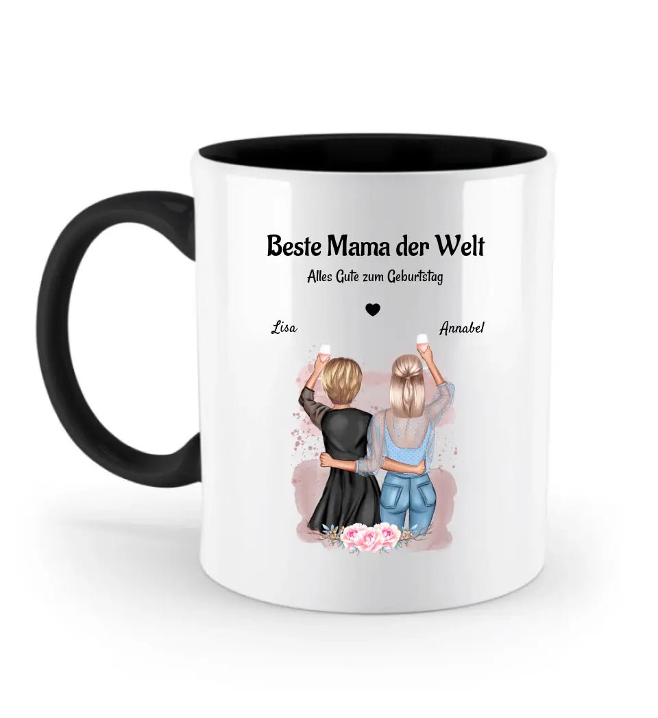 Mutter Tochter Geschenk Tasse personalisiert - Cantty