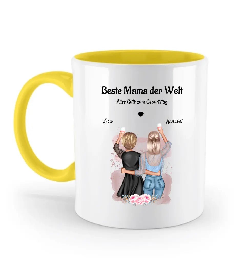 Mutter Tochter Geschenk Tasse personalisiert - Cantty