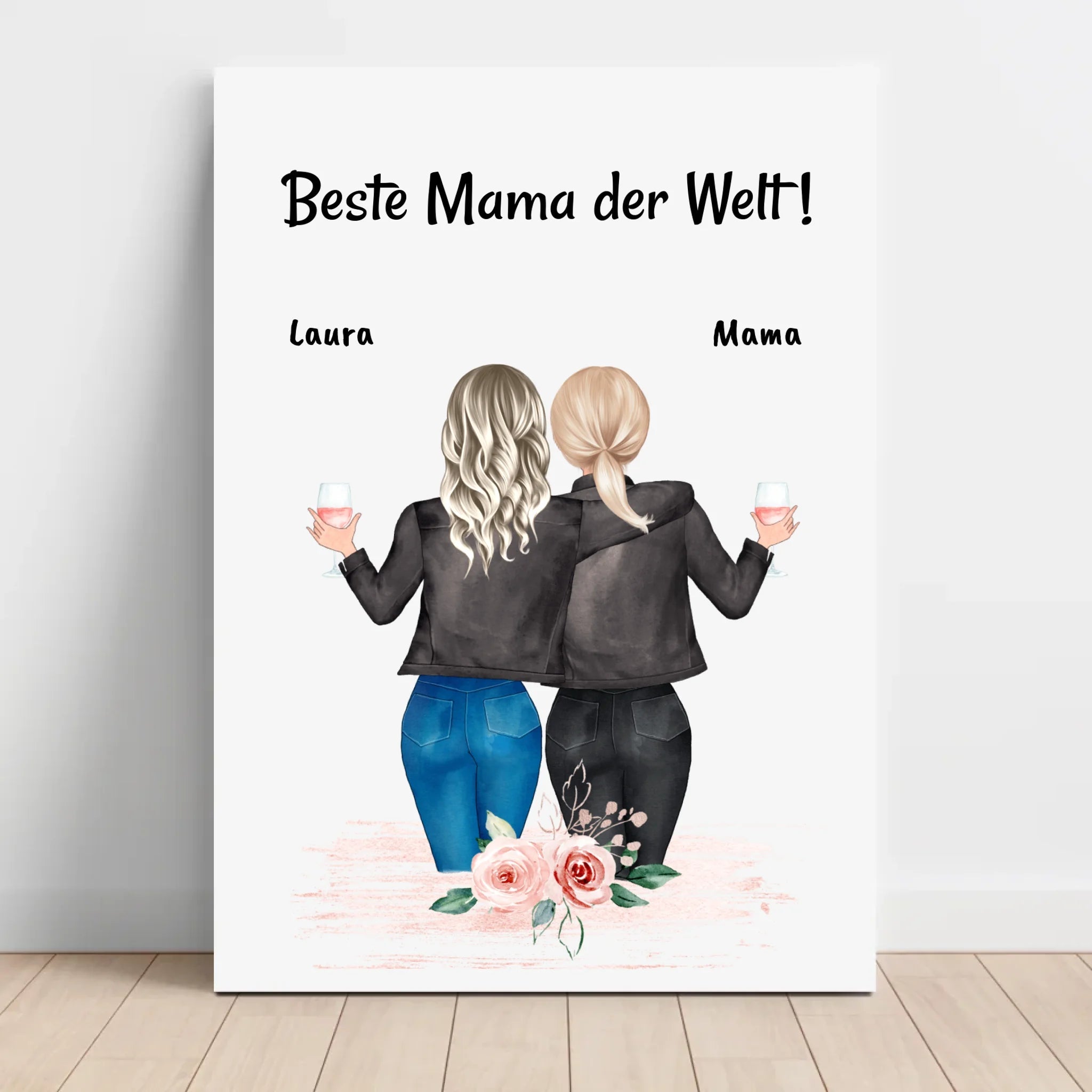 Mutter Tochter Leinwand Bild Geschenk - Cantty