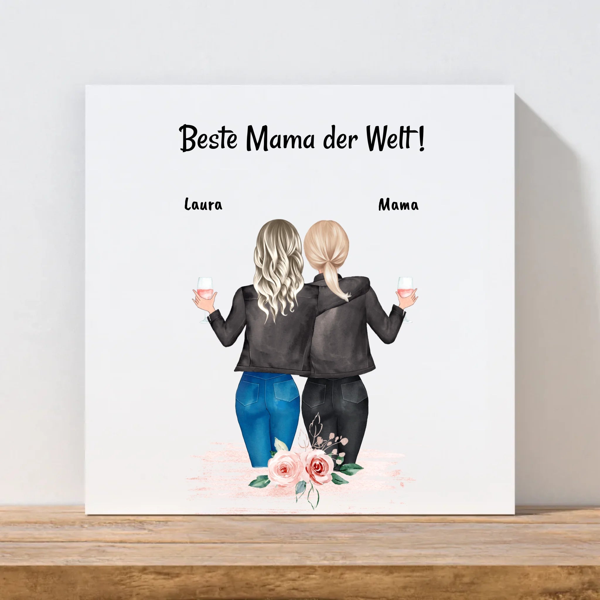 Mutter Tochter Leinwand Bild Geschenk - Cantty