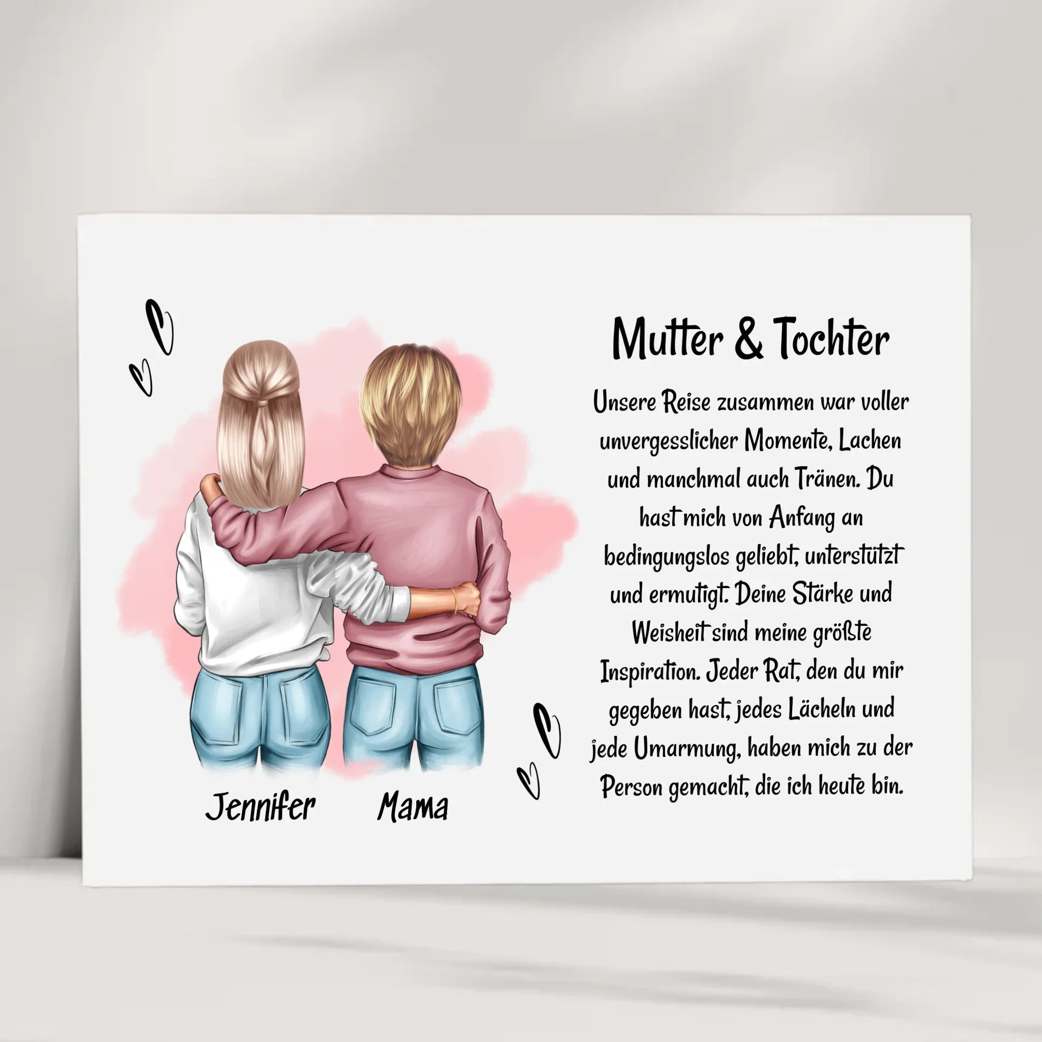 Mutter Tochter Poster Bild Karte Geschenk personalisiert - Cantty