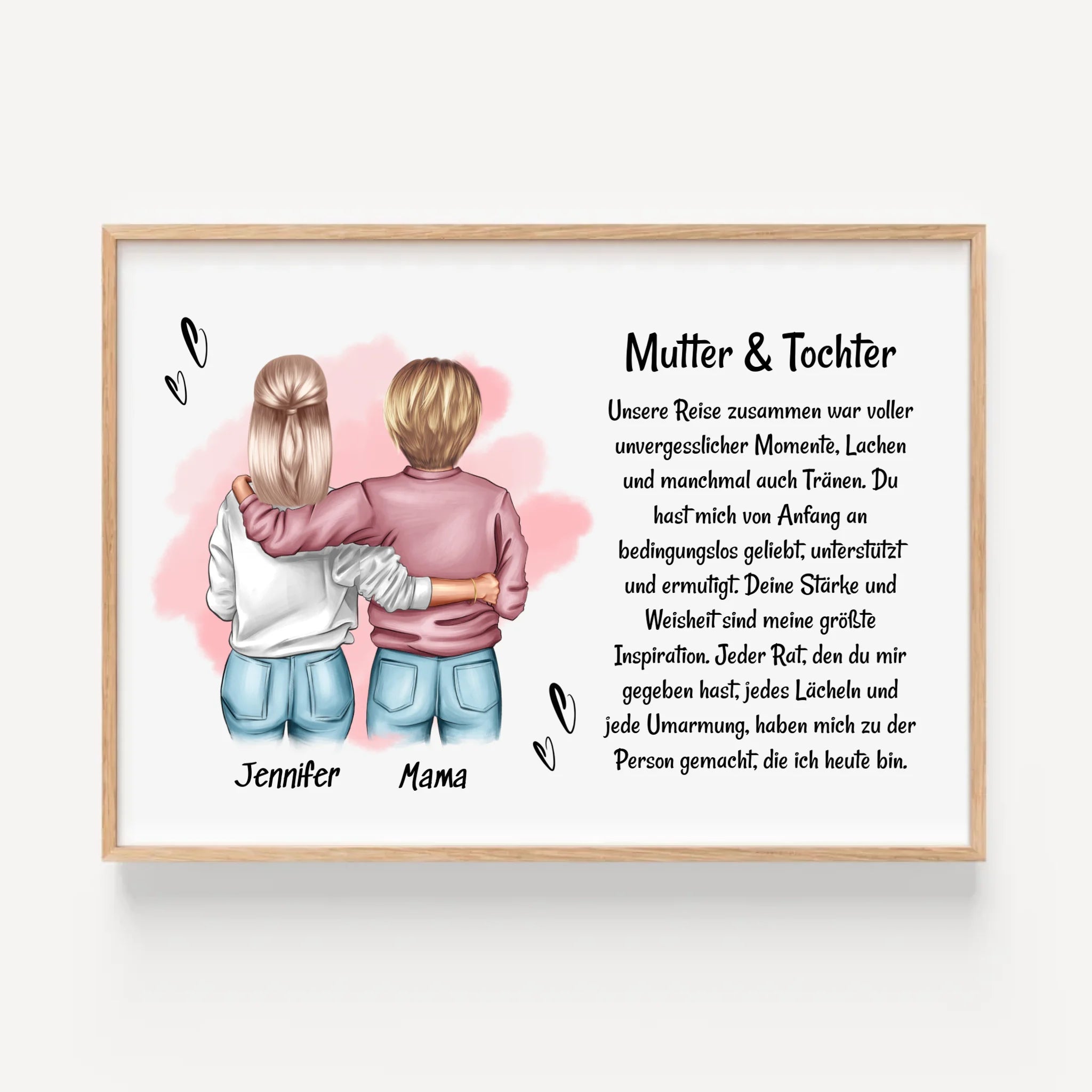 Mutter Tochter Poster Bild Karte Geschenk personalisiert - Cantty