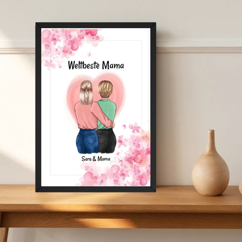 Mutter Tochter poster Geschenk selber gestalten - Cantty