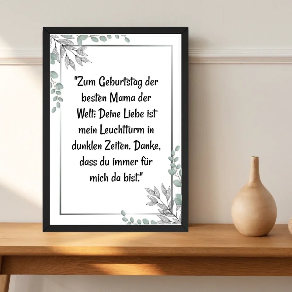 Mutter Tochter Spruch Poster Geschenk für Mama zum Geburtstag - Cantty