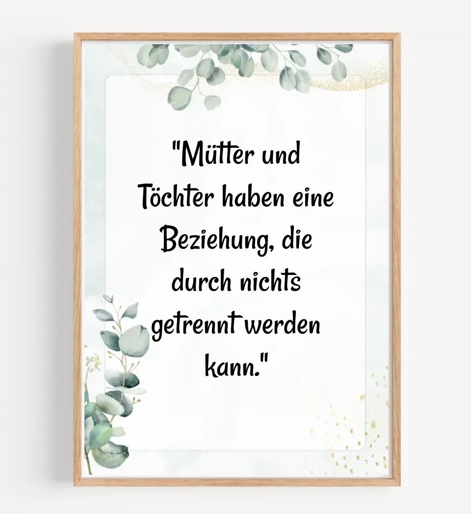 Mutter Tochter Spruch Poster Geschenk selber gestalten - Cantty