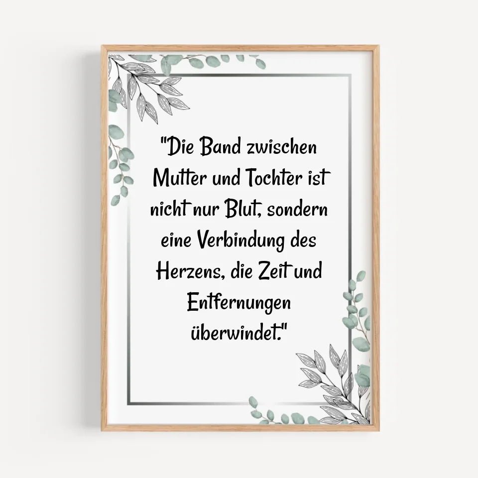 Mutter Tochter Spruch Poster personalisiert - Cantty