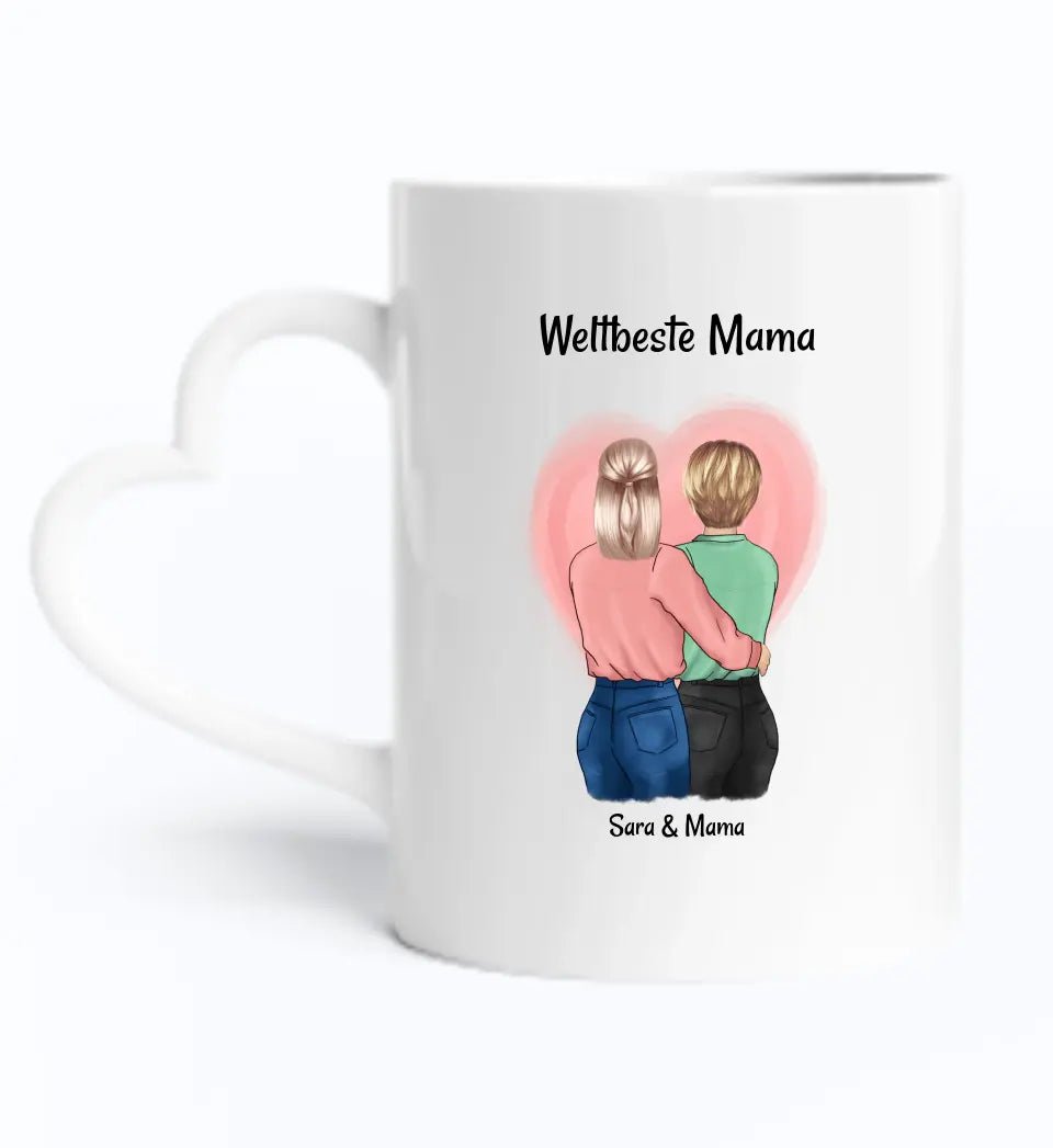 Mutter Tochter Tasse Geschenk zum Muttertag personalisiert - Cantty