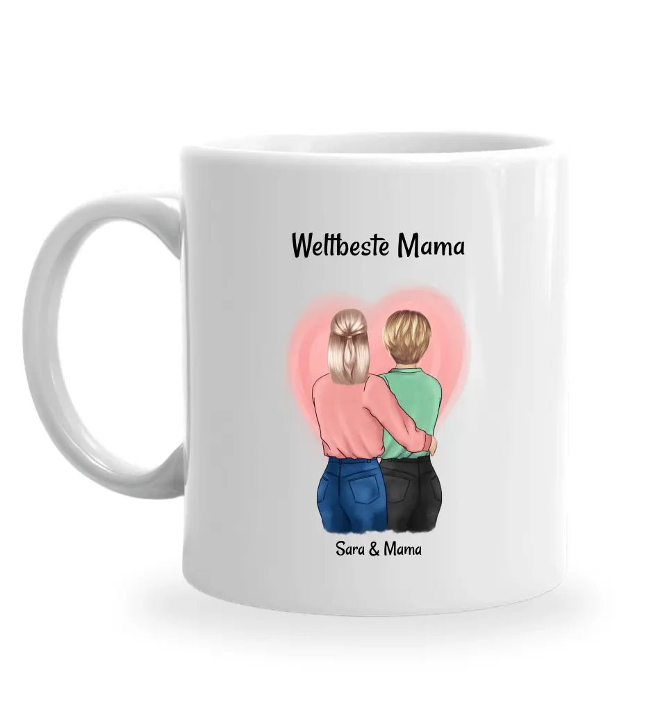 Mutter Tochter Tasse Geschenk zum Muttertag personalisiert - Cantty