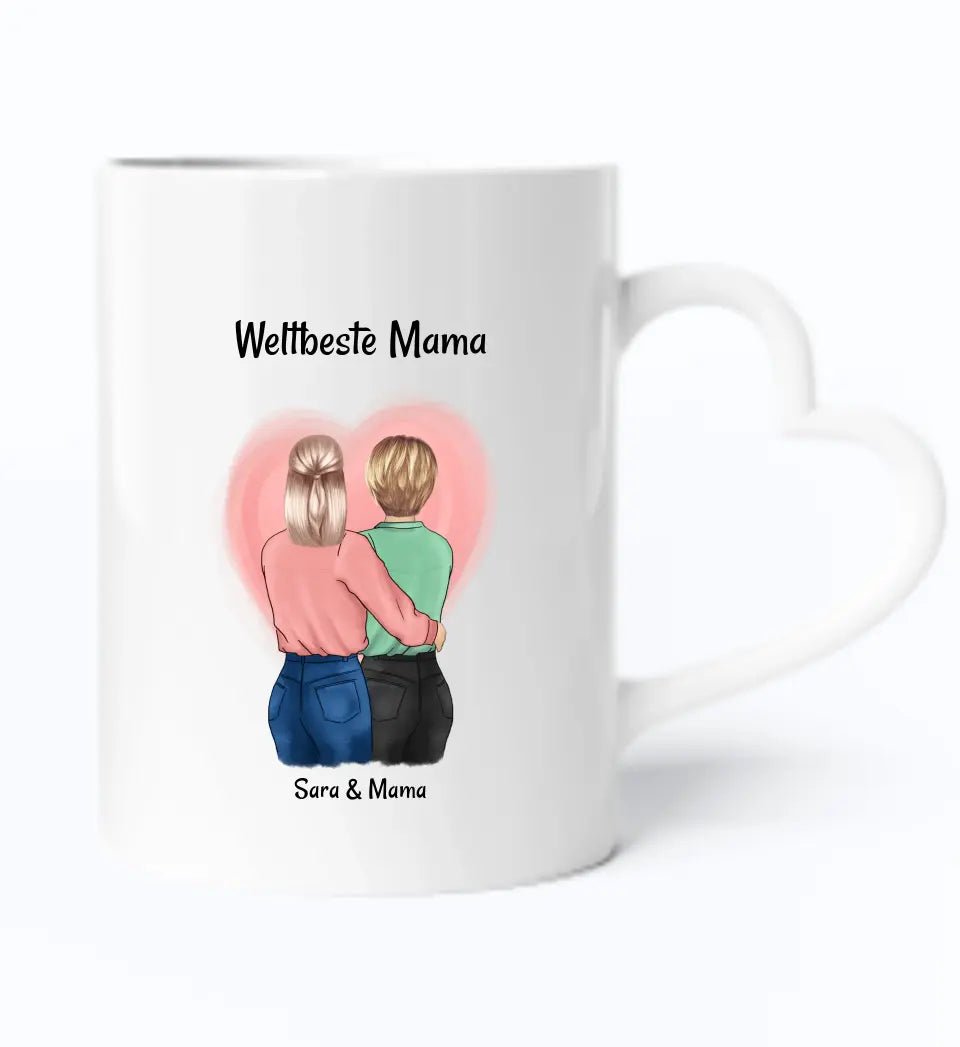 Mutter Tochter Tasse Geschenk zum Muttertag personalisiert - Cantty