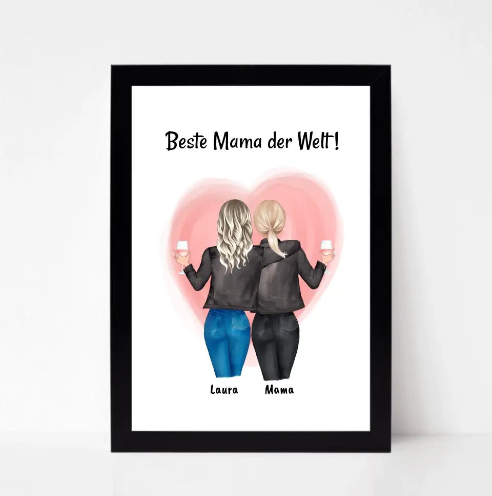 Muttertag Poster Geschenk mit Tochter - Cantty