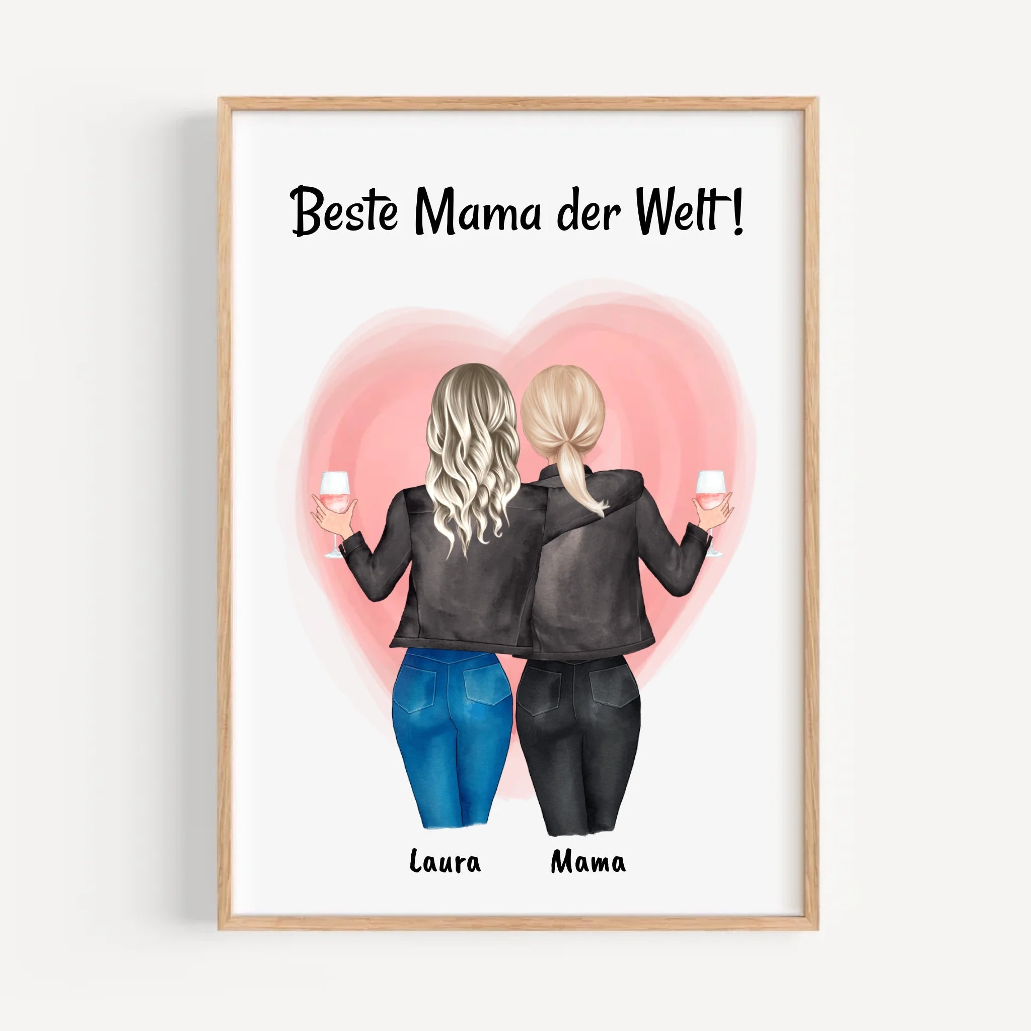 Muttertag Poster Geschenk mit Tochter - Cantty