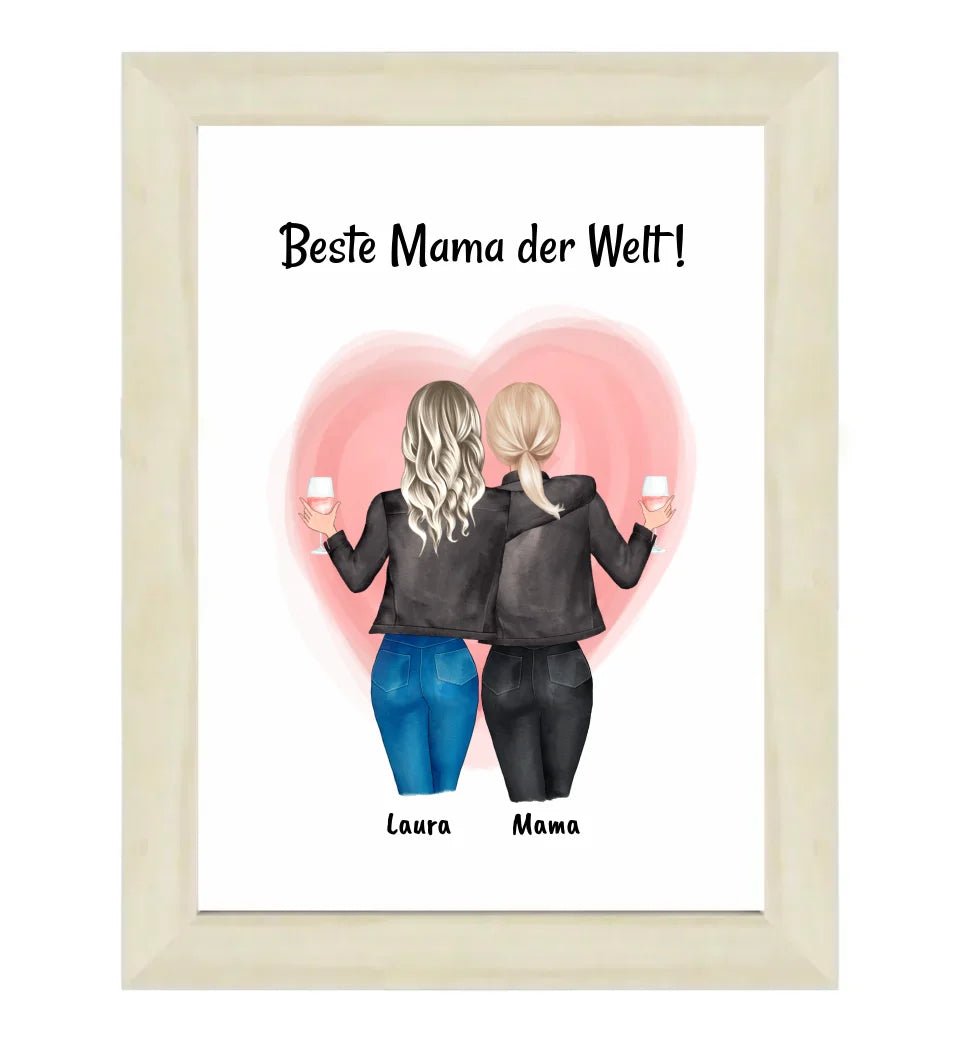 Muttertag Poster Geschenk mit Tochter - Cantty