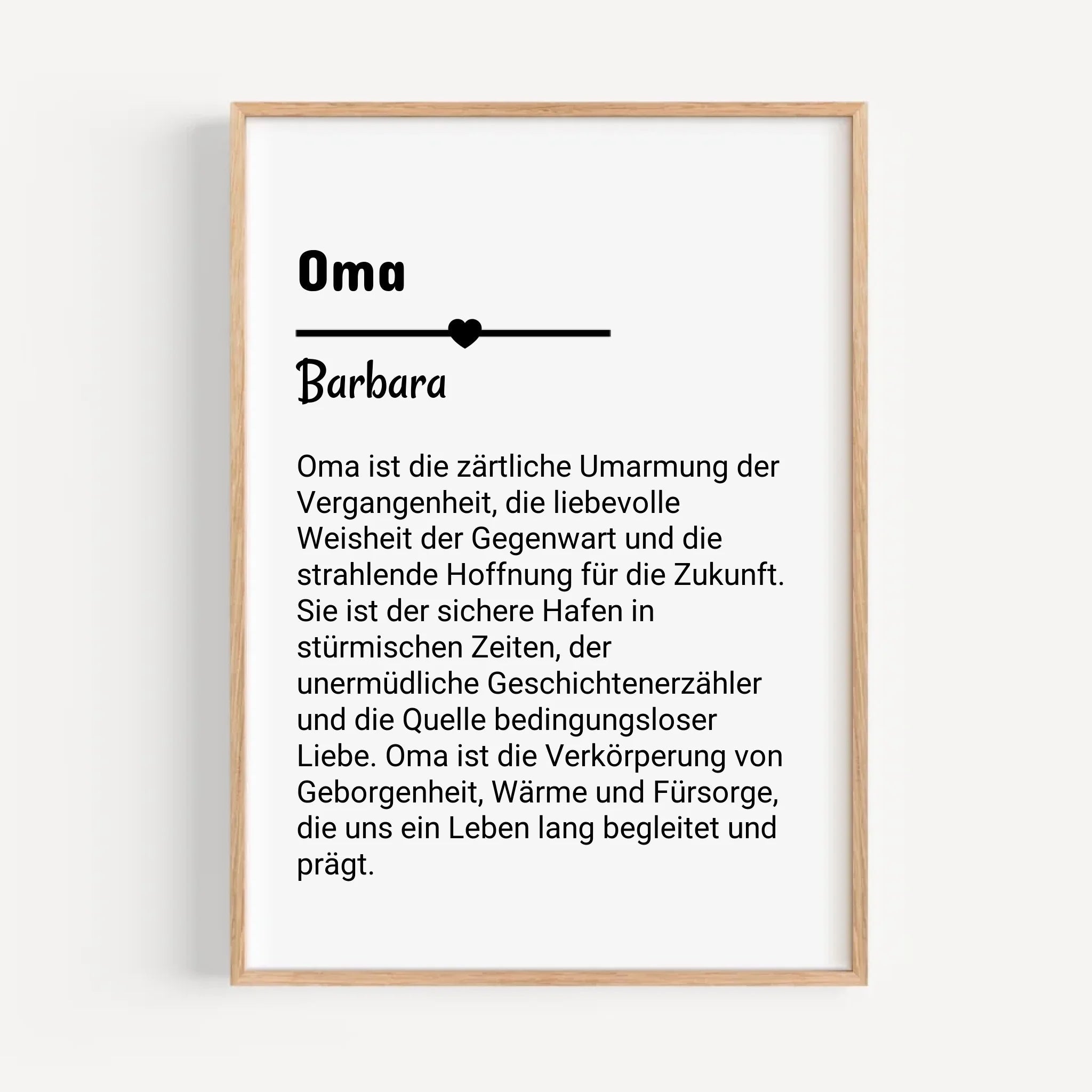 Oma Definition Poster Geschenk personalisiert - Cantty