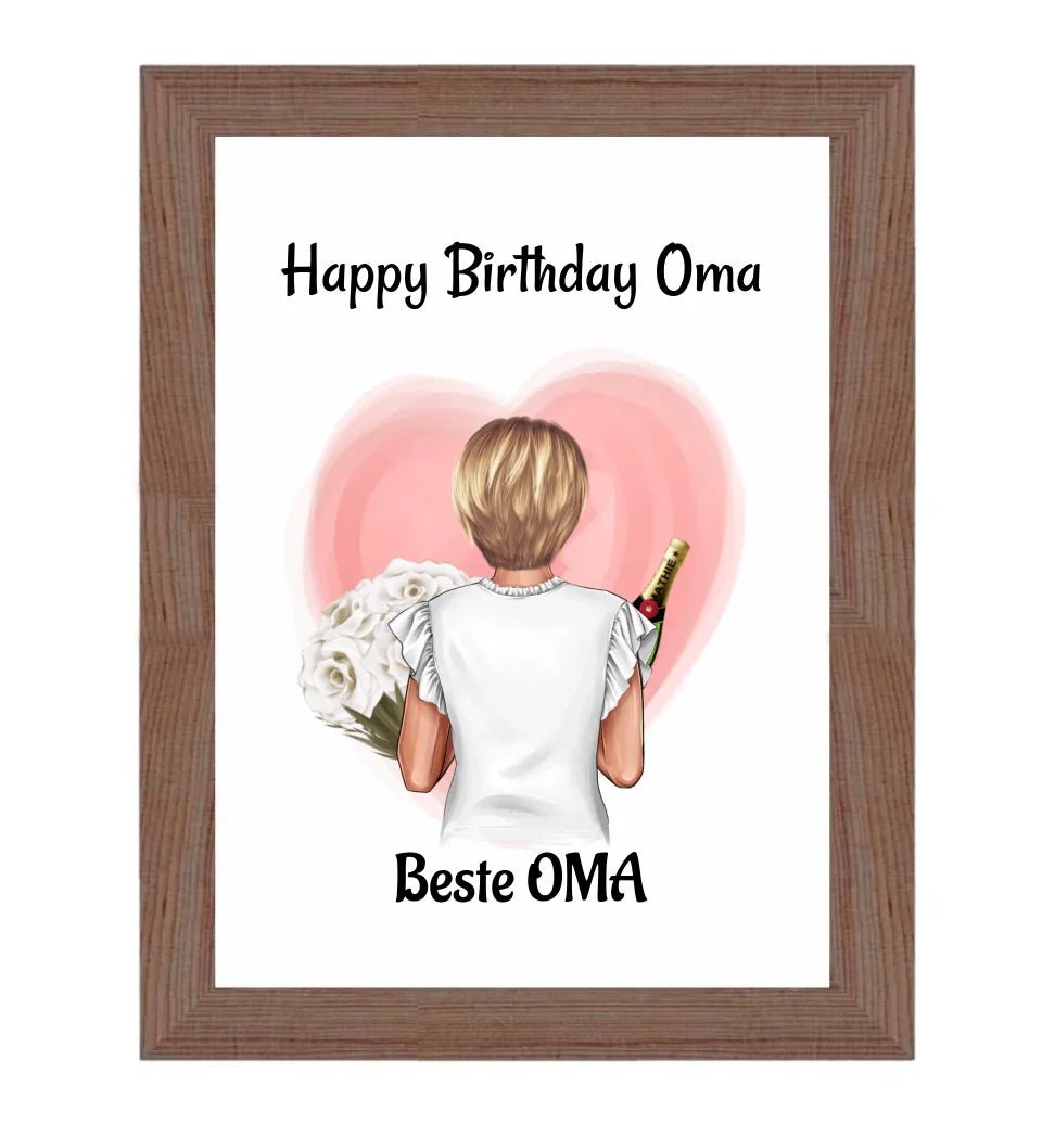 Oma Geburtstag Geschenk Bild personalisiert - Cantty