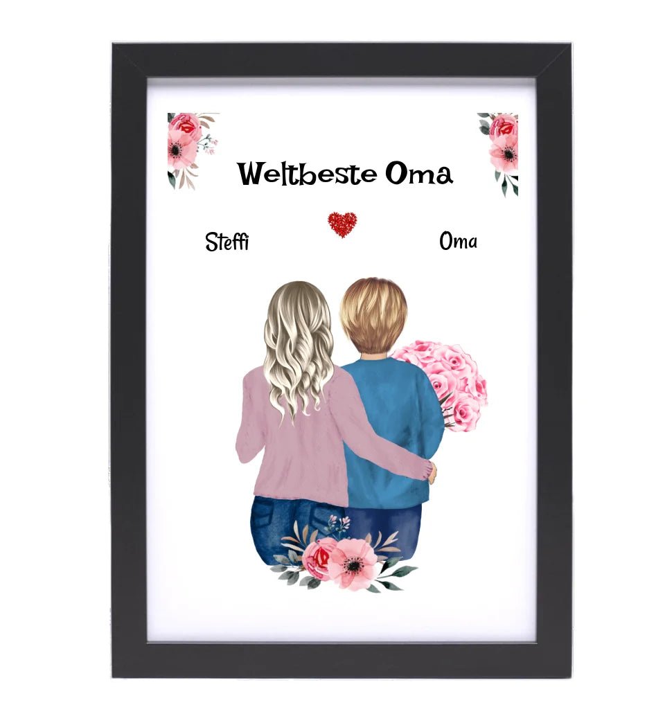 Oma Geschenk Bild personalisiert Enkelin - Cantty