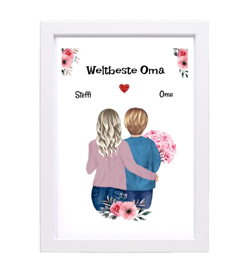 Oma Geschenk Bild personalisiert Enkelin - Cantty