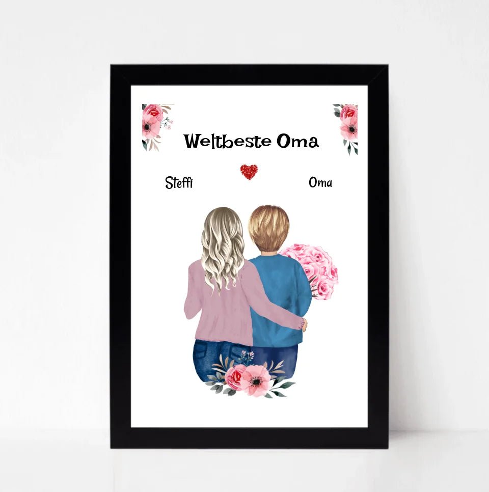 Oma Geschenk Bild personalisiert Enkelin - Cantty