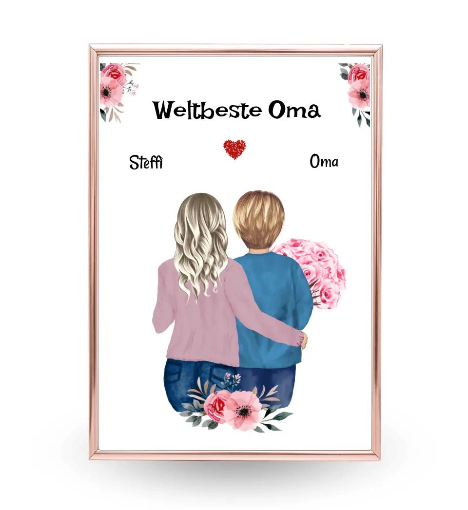 Oma Geschenk Bild personalisiert Enkelin - Cantty