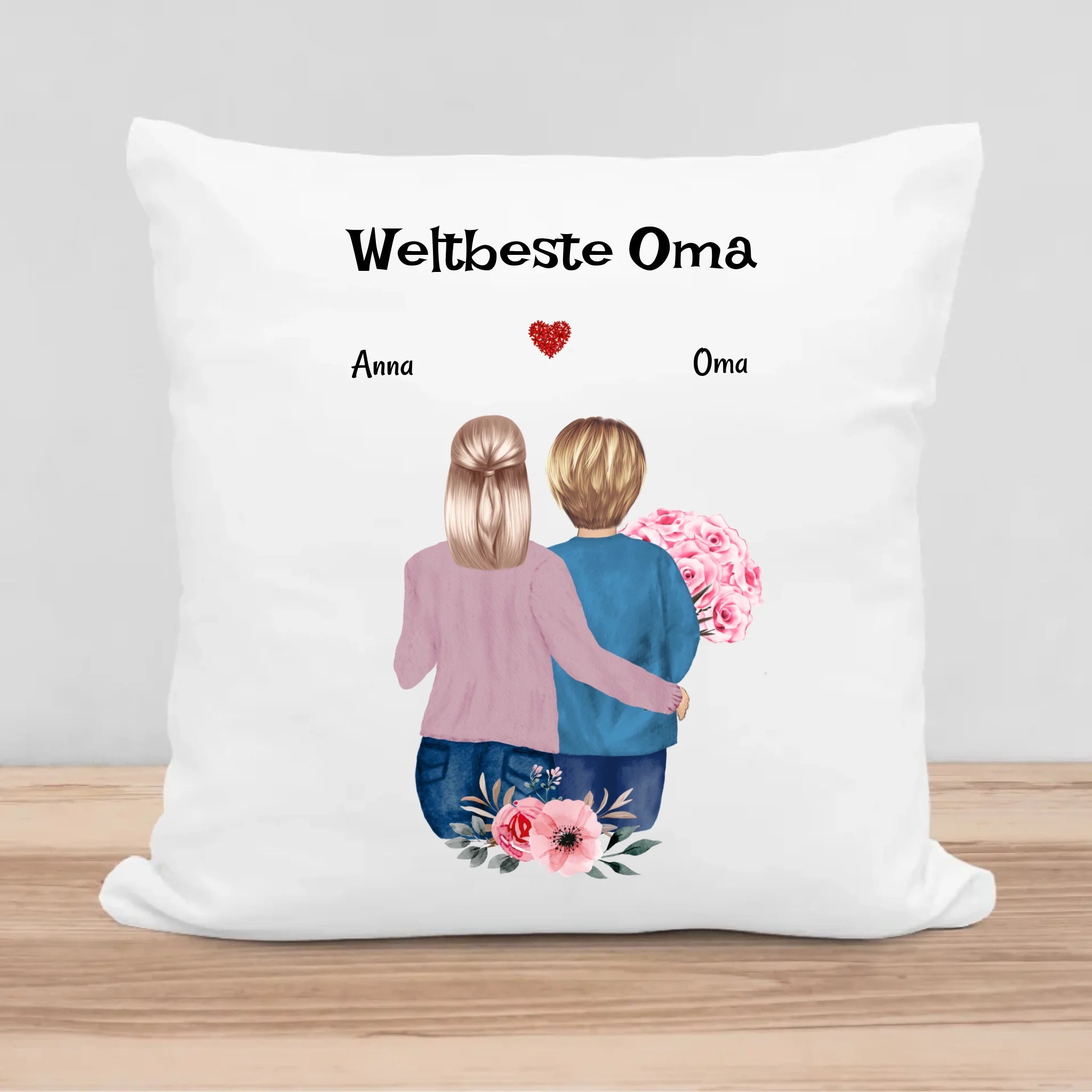 Oma Geschenk personalisiert Deko Kissen mit Bild - Cantty