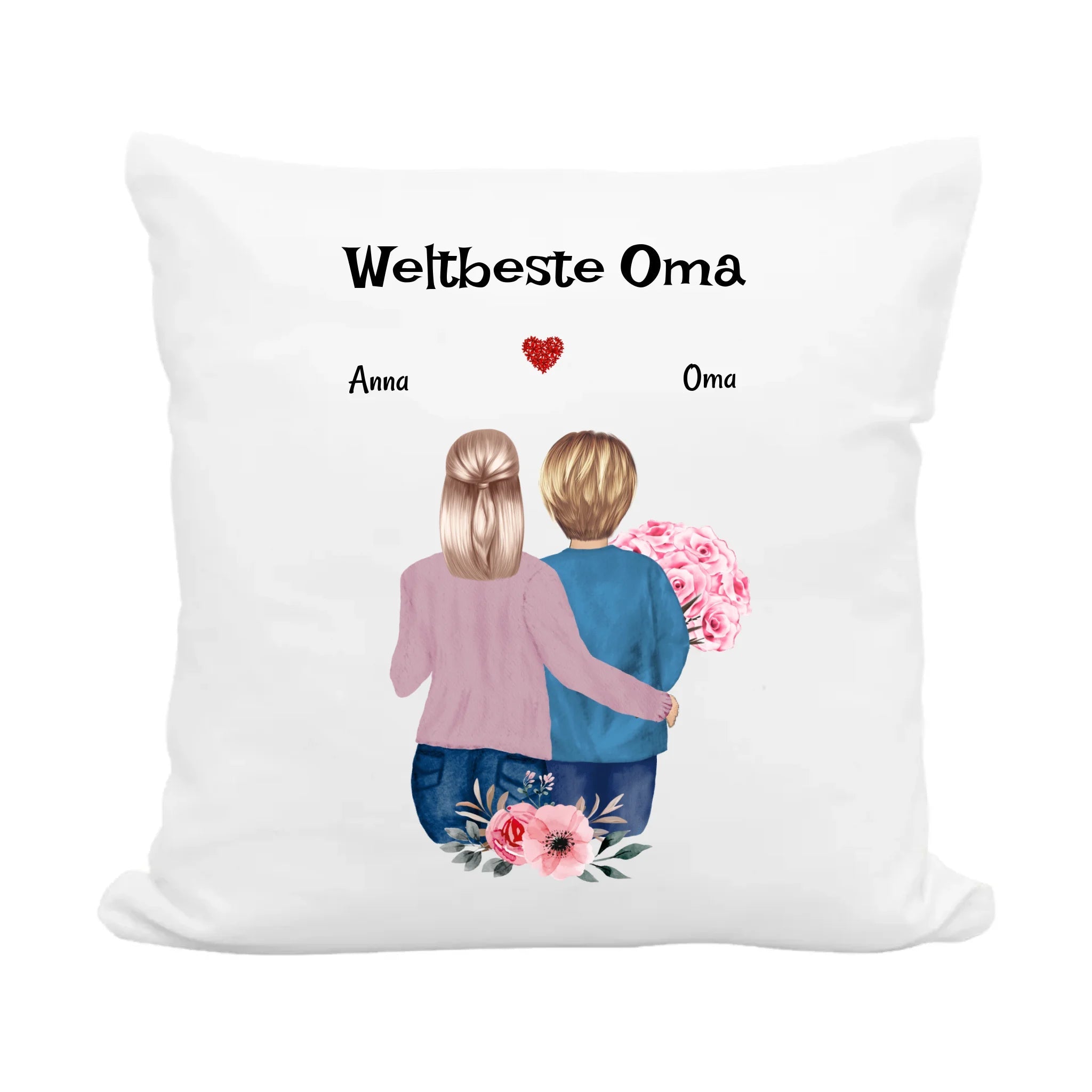 Oma Geschenk personalisiert Deko Kissen mit Bild - Cantty