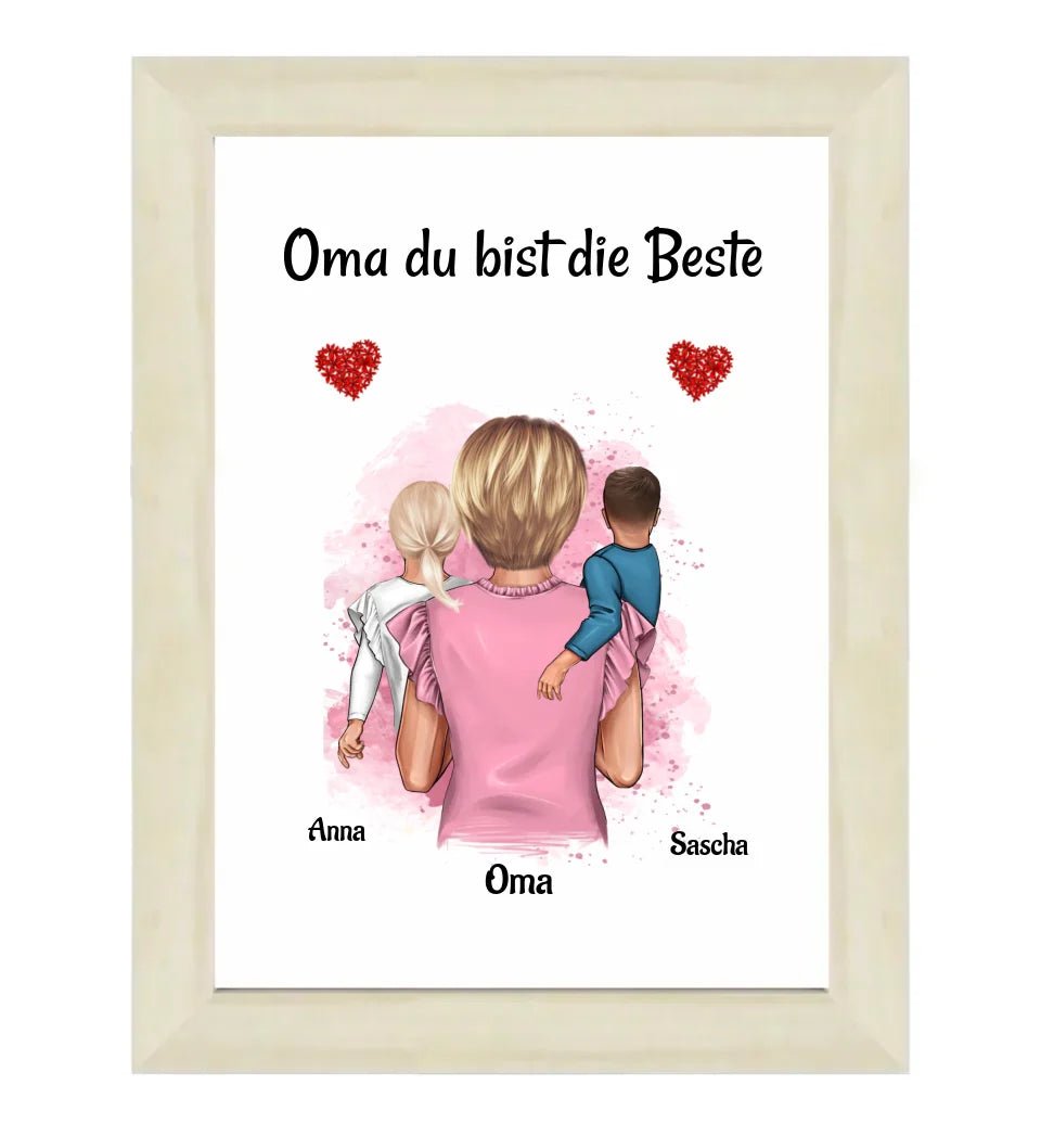 Oma kleine Enkel Poster personalisiert - Cantty