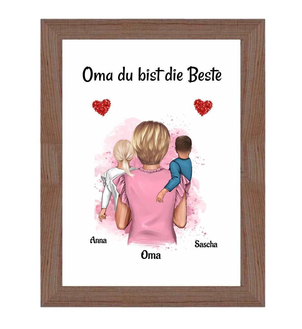 Oma kleine Enkel Poster personalisiert - Cantty